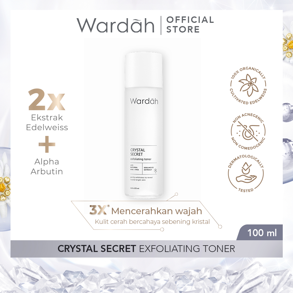 Jual Wardah Crystal Secret Exfoliating Toner with Natural AHA+PHA 100