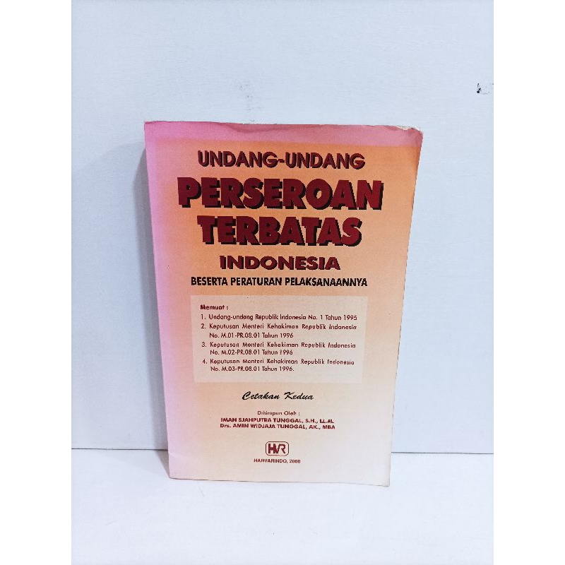 Jual Buku Undang Undang Perseroan Terbatas Beserta Peraturan Pelaksanaannya Shopee Indonesia