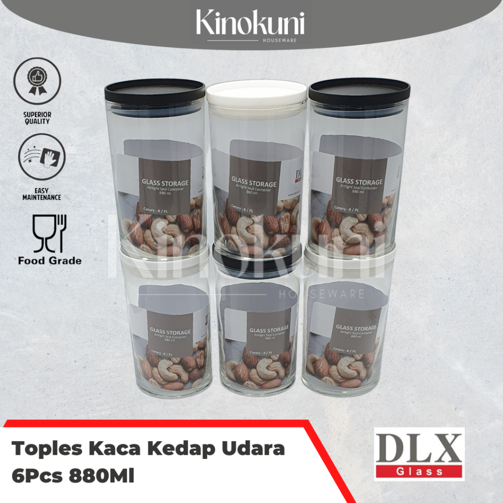 Jual DLX Canary B Toples Kaca Kedap Udara Toples Beling Toples Cemilan ...