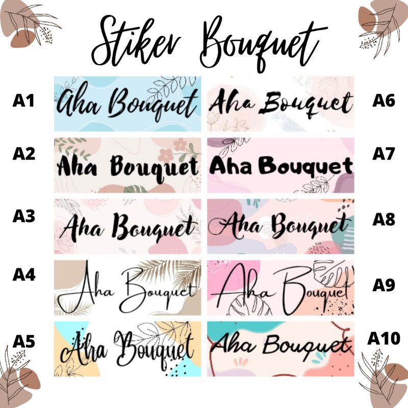 Jual STICKER LABEL BOUQUET FLOWER/ STICKER BUKET BUNGA Shopee Indonesia