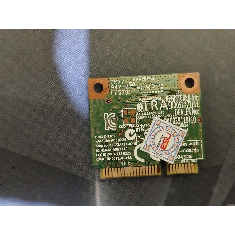 Jual Wifi Card Laptop Asus X455L AR5B225 Wifi + Bluetooth Bekas