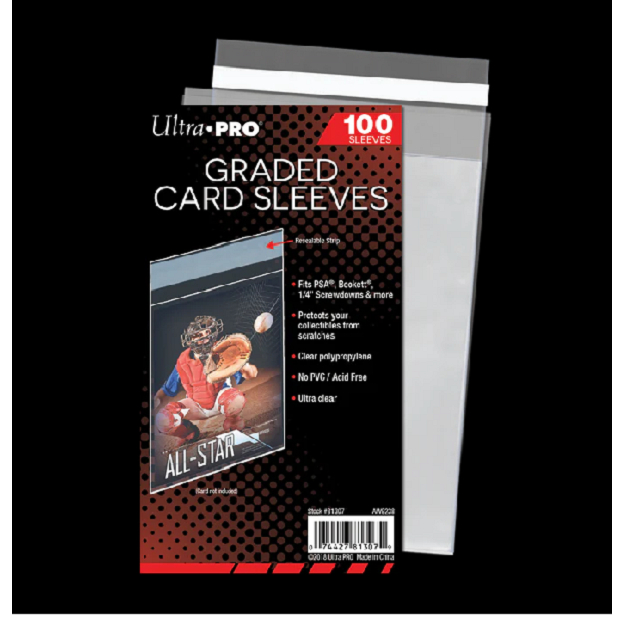 Ultra Pro Card Sleeves Pokemon 200 Ultra PRO Graded Card Sleeves -  Resealable For PSA/Beckett Slabs (Soft Bag) Plastic Holds Cards Up To 130  Point 100 Count
