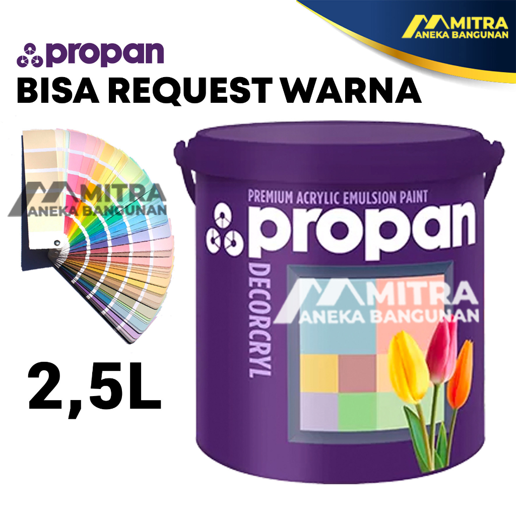 Jual Cat Tembok Interior Decorcryl Propan 25 Liter Custom Warna Tinting Anti Noda Shopee 5229