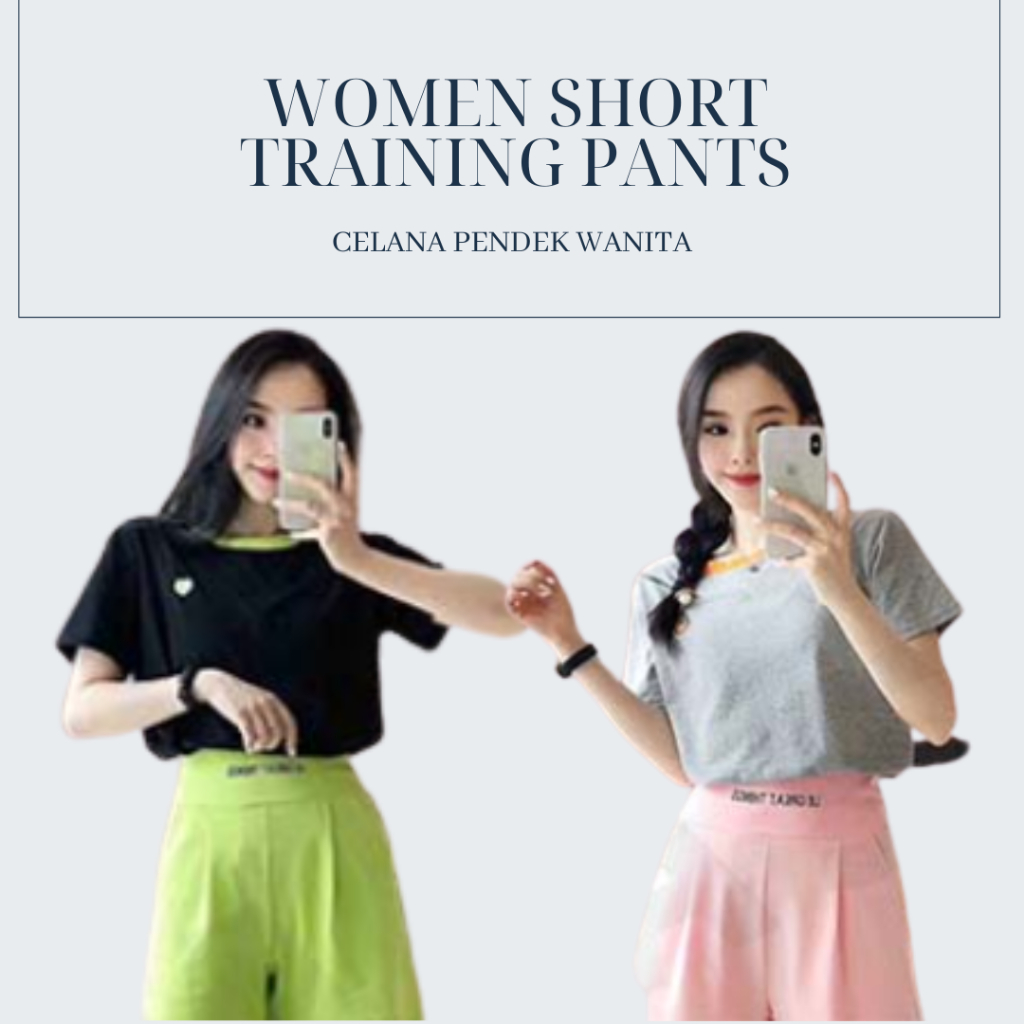 Jual Oppa Style Shop WOMEN SHORT TRAINING PANTS CELANA PENDEK WANITA