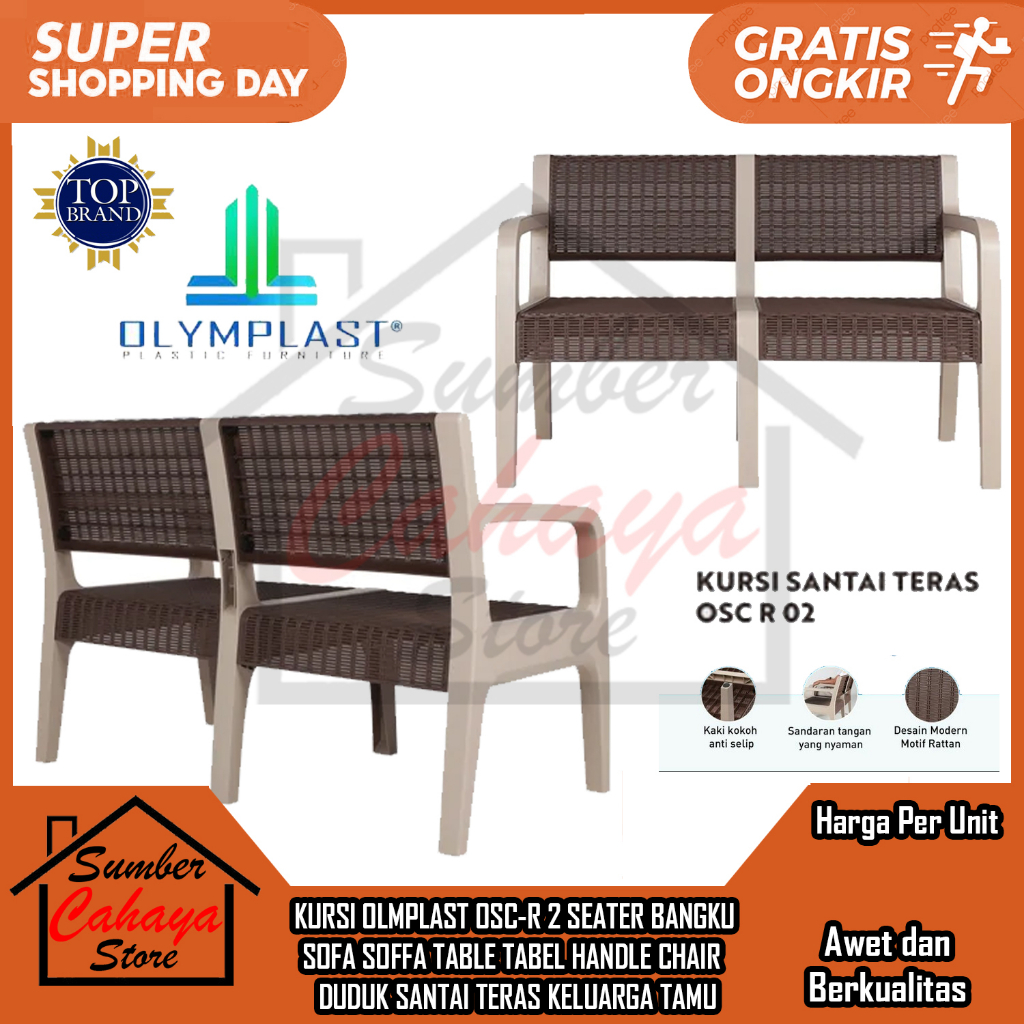 Jual Kursi Olmplast Osc R Seater Bangku Sofa Soffa Table Tabel Handle