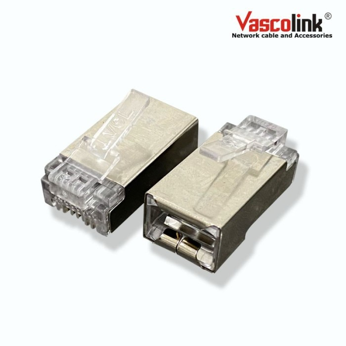 Jual Vascolink RJ45 Connector Ftp Cat6 EZ Besi Gold - Anti Gagal ...