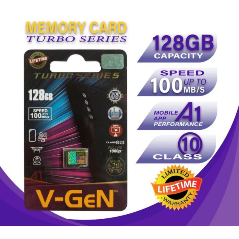 Jual Memory Card VGEN VGen Micro SD Turbo Series Adapter 8GB 16GB 32GB