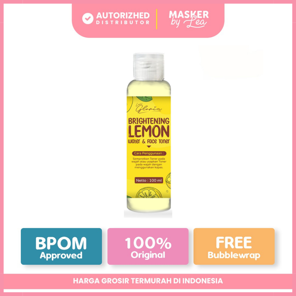 Jual BPOM Face Toner Lemon Brightening by Lea Gloria 100ml Air