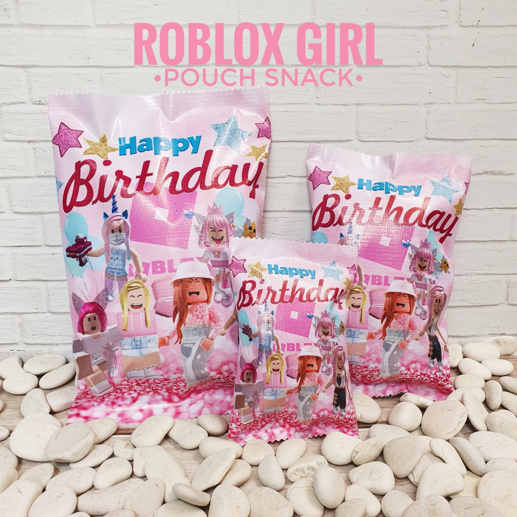 Jual Roblox Girl Pouch Snack Vinyl Kemasan Snack Hampers Birthday Jumbo