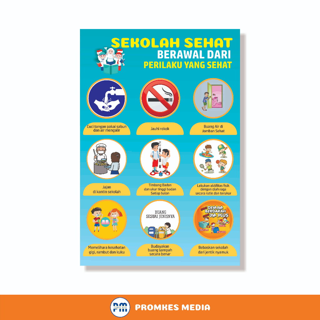 Jual Poster Kesehatan Poster Sekolah Sehat Phbs Sekolah Sekolah Sehat Shopee Indonesia 7420