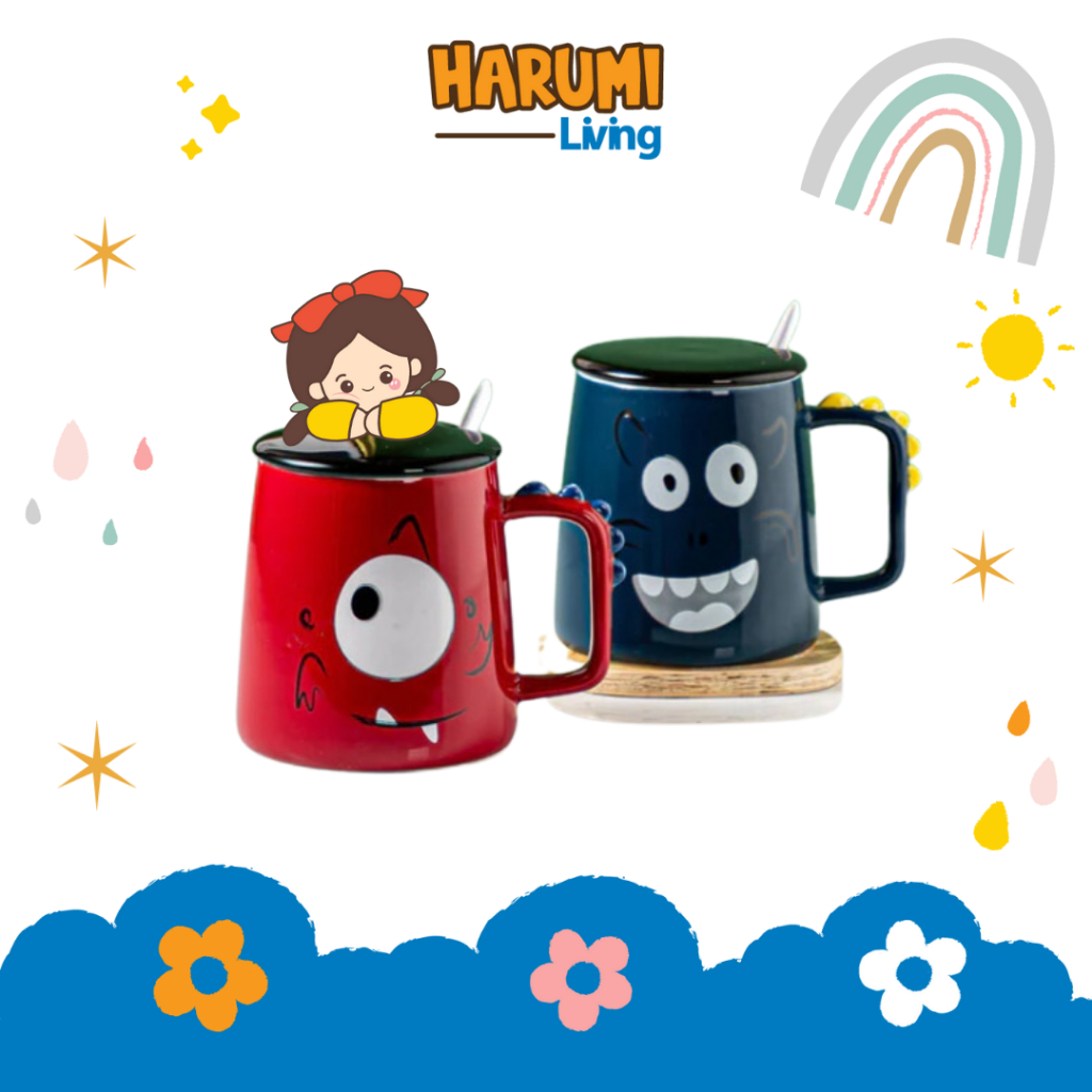 Jual Harumi Monster Ceramic Mug Gelas Keramik Karakter Monster Cangkir Kopi Teh Shopee Indonesia 6122