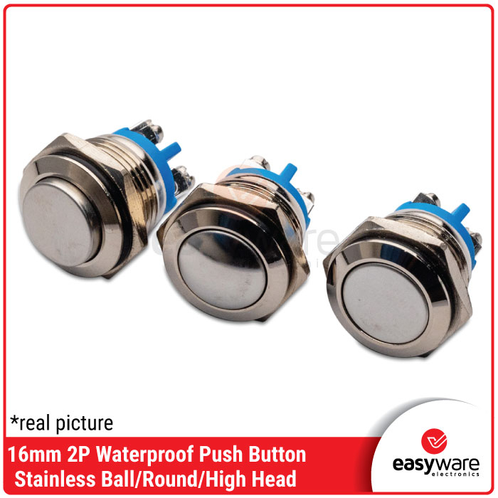 Jual Momentary Switch Mm Stainless Push Button On Waterproof