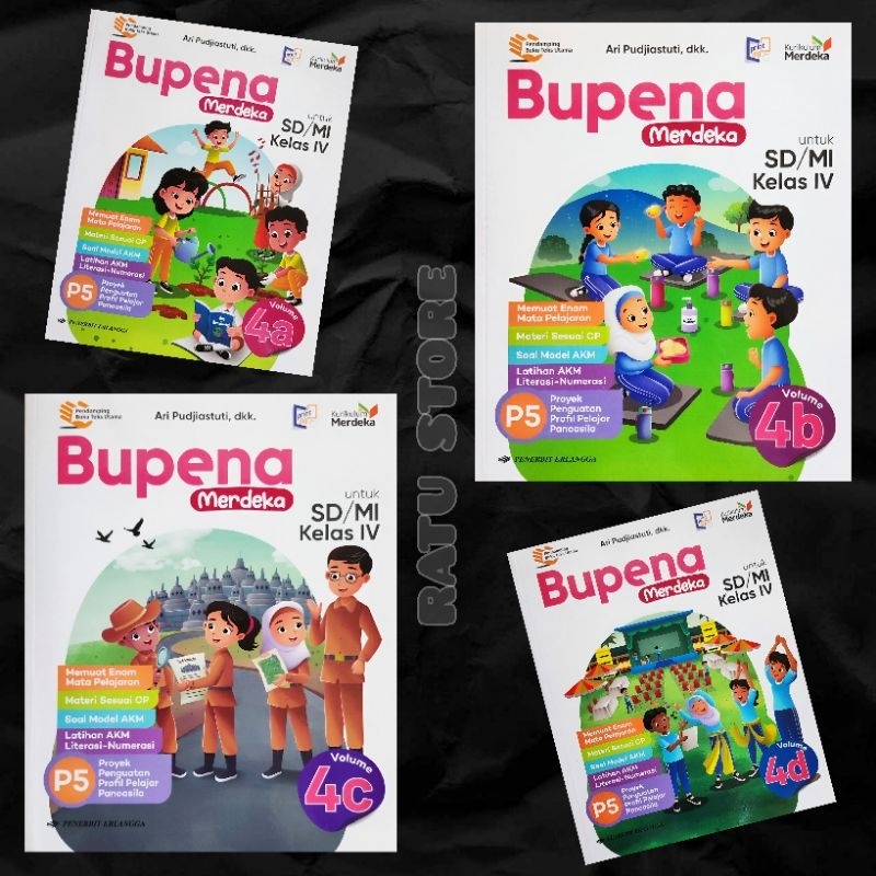 Jual Buku Bupena Merdeka SD Kelas 4 Volume 4a 4b 4c 4d Kurikulum ...