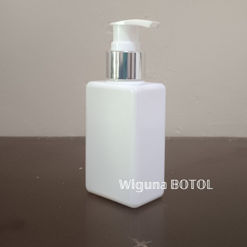 Jual Botol Pump 100ml Kotak Ring Alumunium / Botol Pet 100ml Kotak Pump ...