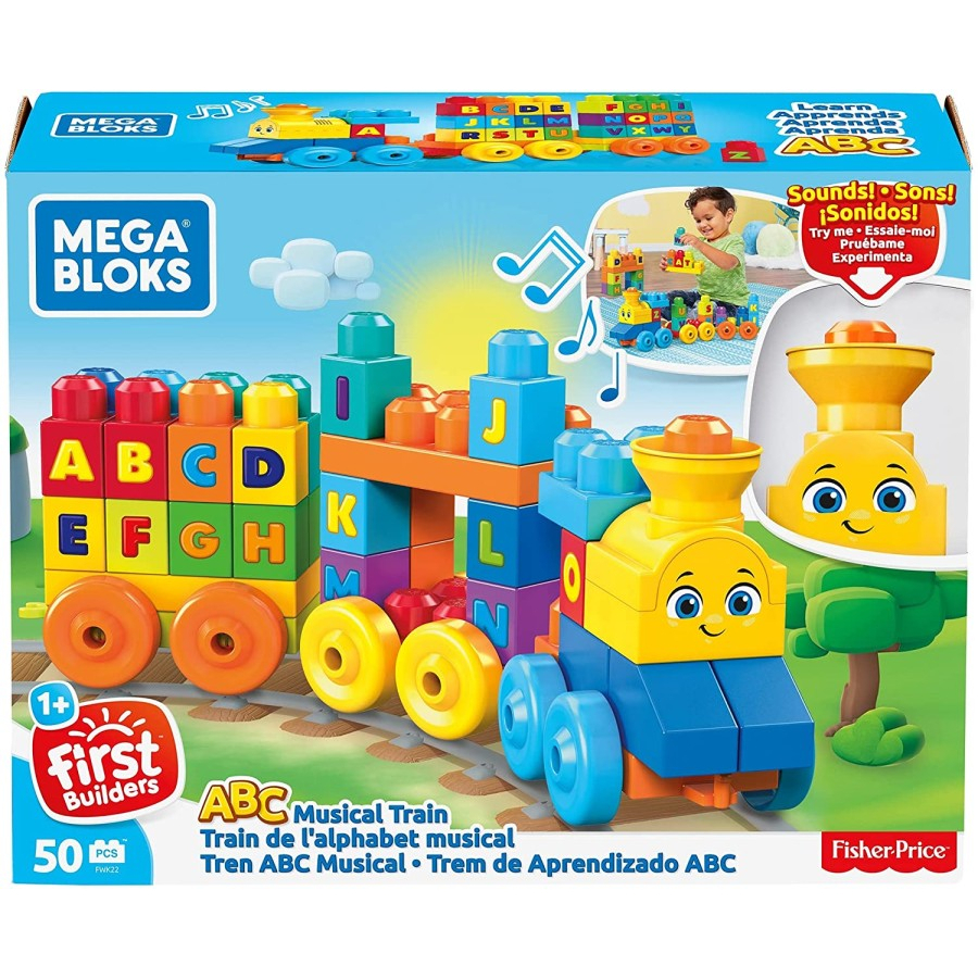 Jual Fisher Price Mega Bloks ABC Musical Train Mainan Balok Kereta ...