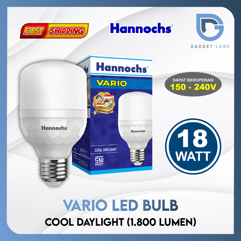 Jual Lampu LED Hannochs VARIO LED Bulb 18 Watt Bohlam - CAHAYA PUTIH ...