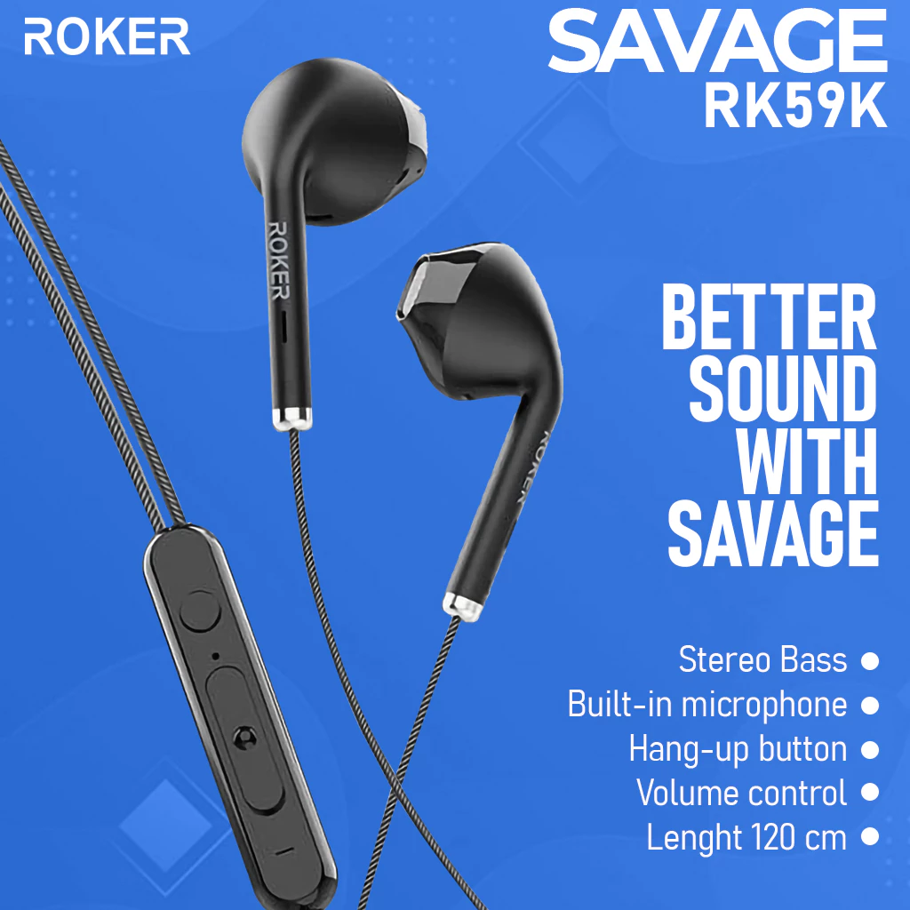 Handsfree/Earphone Roker Savage