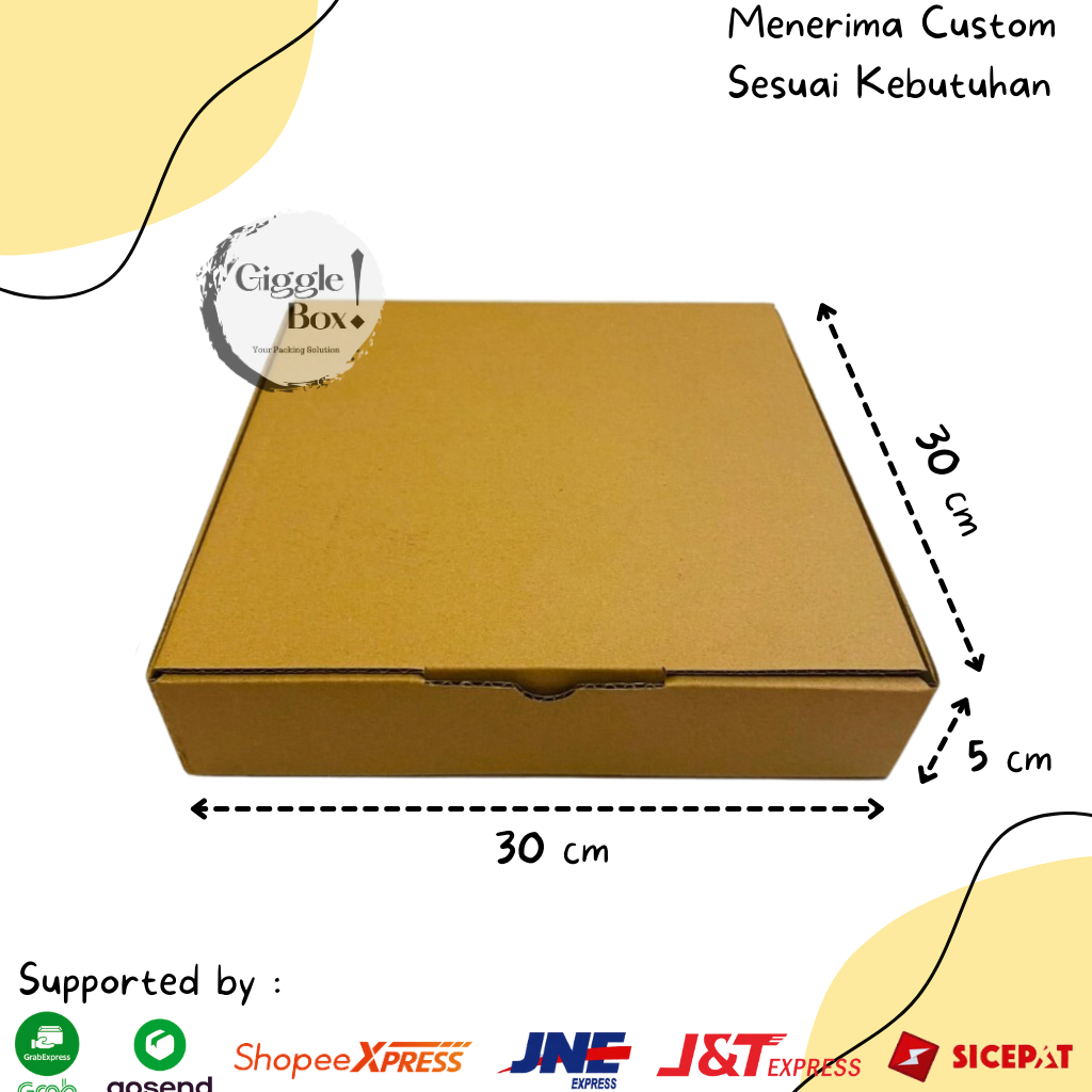 Jual Kardus Box Die Cut uk. 30x30x5 cm Shopee Indonesia