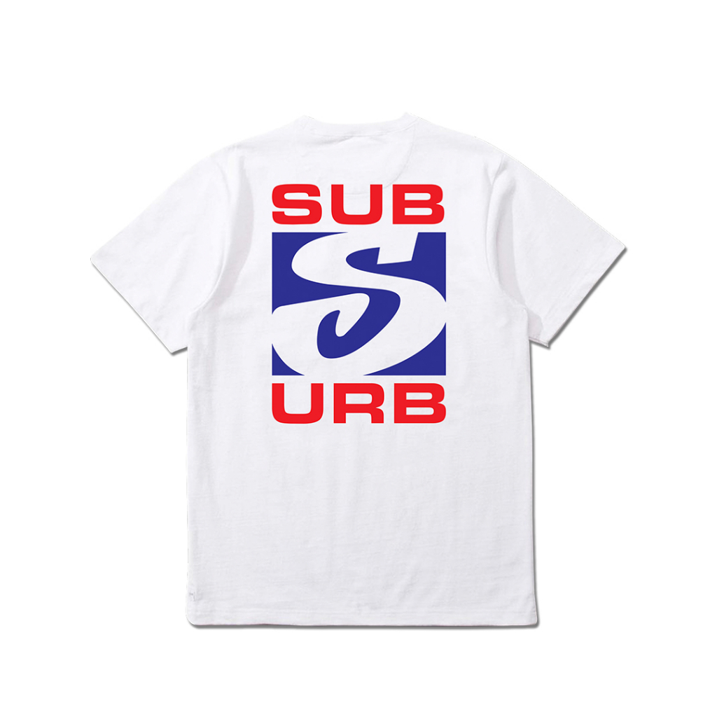 Jual SUBURB by URBAIN Kaos Putih Pria - Wave Logo | Shopee Indonesia