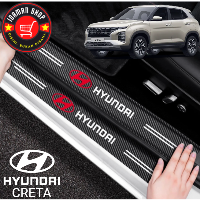 Jual Sticker Pelindung Pijakan Pintu Door Sill Plate Utuk Hyundai Creta Idaman