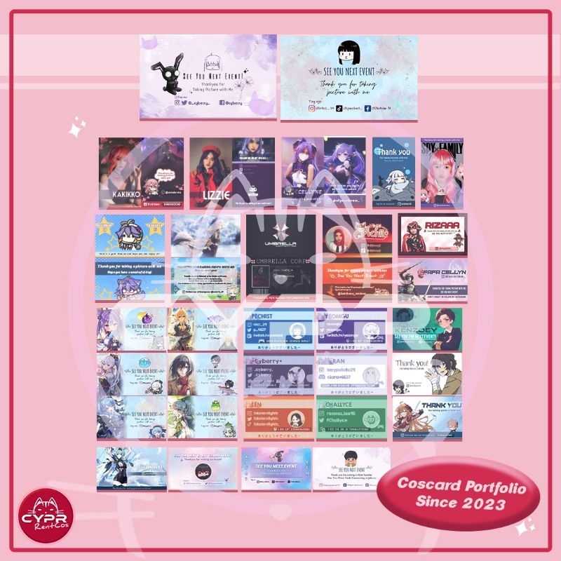 Jual Custom Coscard, Thank you Card, Sticker, Poster [Sudah Termasuk ...