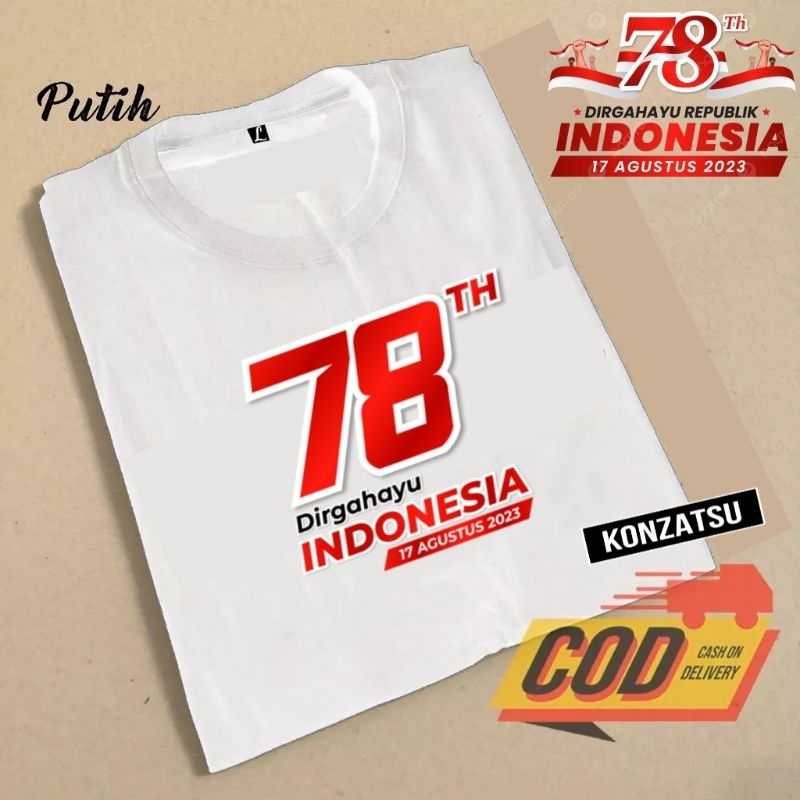 Jual Kaos Hut Ri Ke 78 Indonesia Merdeka Shopee Indonesia 3036