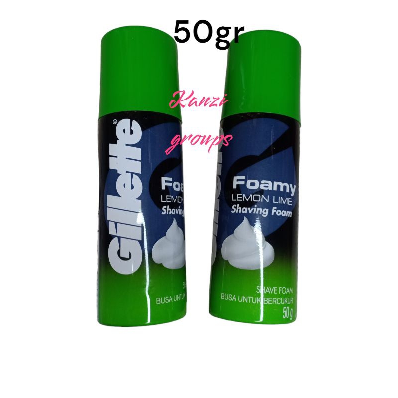 Jual gillette foamy lemon lime shaving foam 50gr busa untuk bercukur