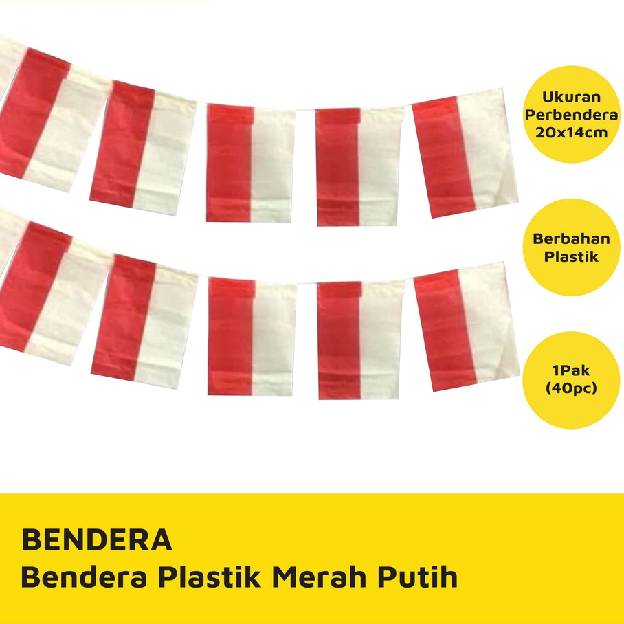 Jual Isi 100 Grosir Bendera Merah Putih Plastik Tali Murah Bendera Indonesia Kecil Isi 100