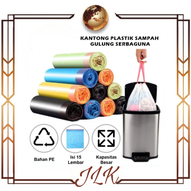 Jual Jlk Kantong Plastik Sampah Roll Dengan Tali X Cm Isi