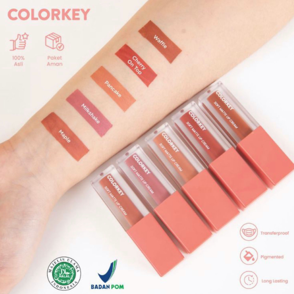 Jual Colorkey Soft Matte Lip Cream shade 02 Cherry on Top | Shopee ...