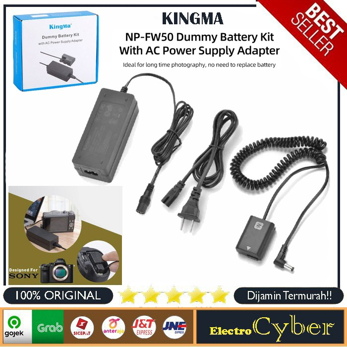 Jual Kingma Dummy Battery Kit NP-FW50 Indoor with AC Power Supply ...
