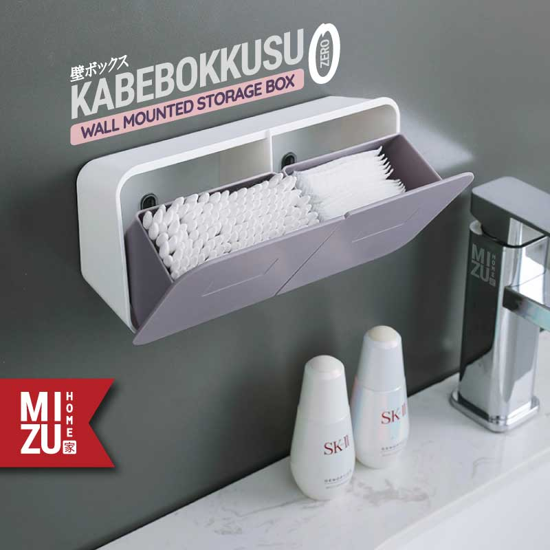 Jual MIZU KABEBOKKUSU-ZERO Wall Mounted Storage Box Flip Container Box ...