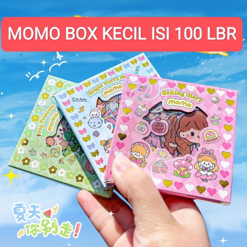 Jual Stiker Momo 100 Lembar Stiker Lucu Korea Viral Momo Stiker Box