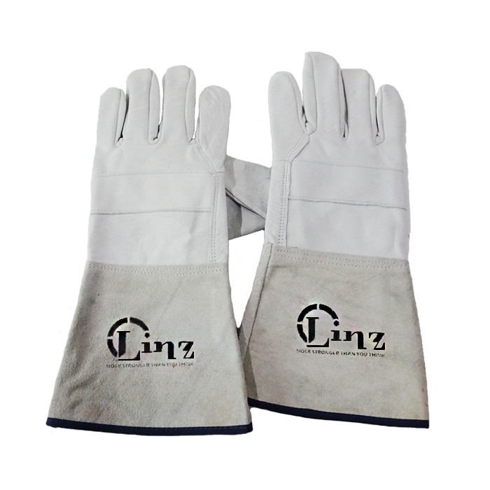 Jual LINZ Sarung Tangan Las Argon 14 Inch Warna Putih | Shopee Indonesia