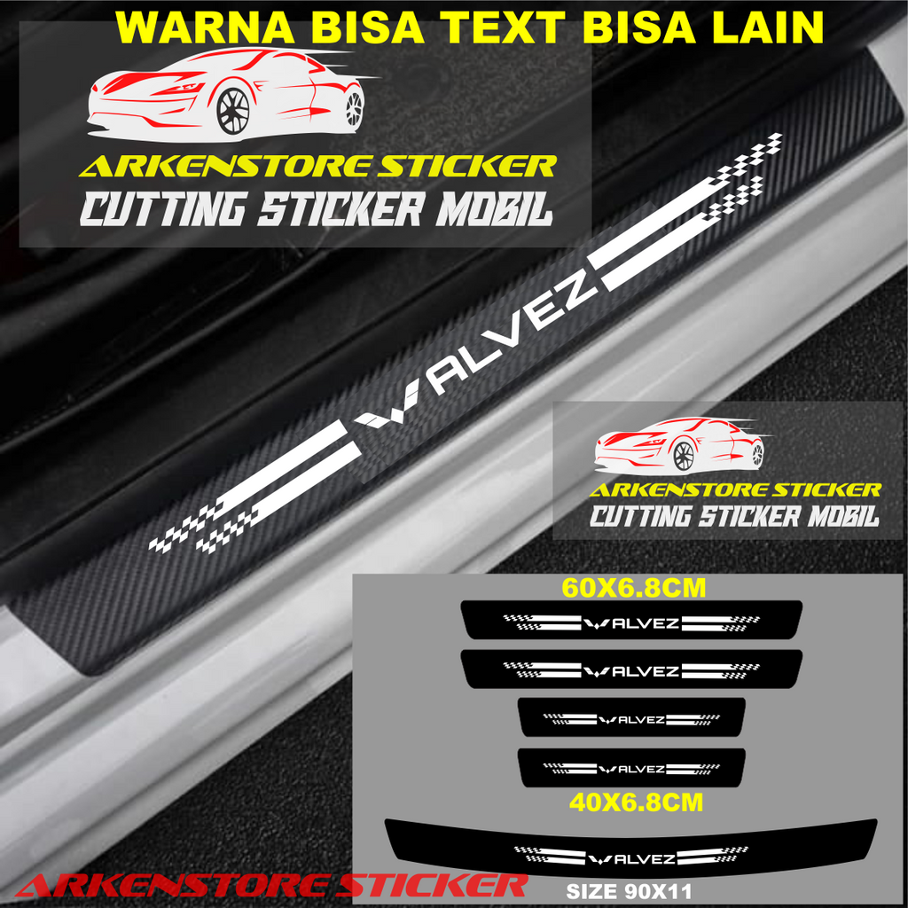 Jual Pintu Sticker Sill Plate Carbon D Mobil Alvez Sticker Karbon D Pelindung Pijakan Bumper