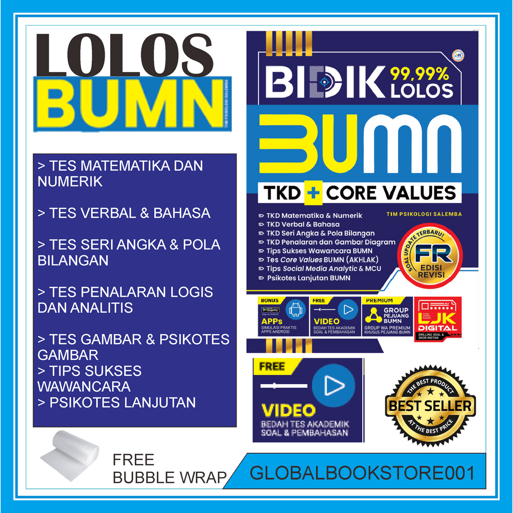 Jual Buku tes bumn Bidik 99,99% Lolos Bumn Tkd + Core Values Terbaru ...