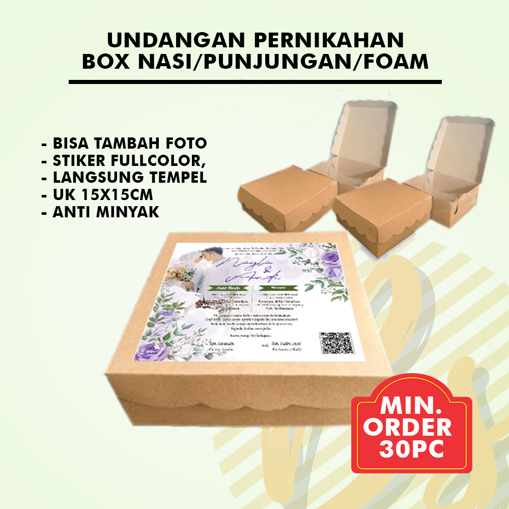 Jual Undangan Pernikahan Besek Undangan Kotak Nasi Punjungan