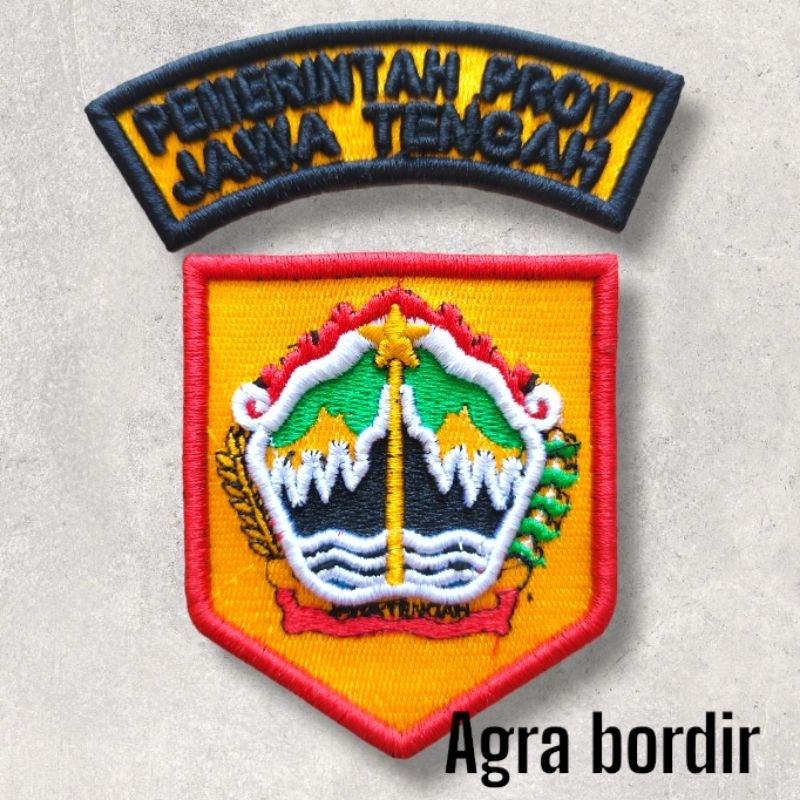 Jual bordir logo pemprov Jateng Jawa tengah timbul 3d | Shopee Indonesia