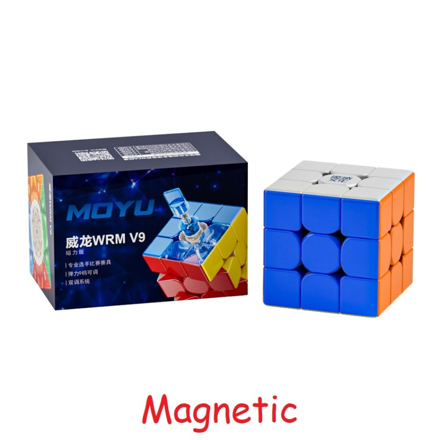 MoYu WeiLong WRM V9 2024 – Cube 3x3 Sans Autocollant, MagLev, Revêtement UV, 100 Aimants – Dès 8 Ans, Vitesse Record