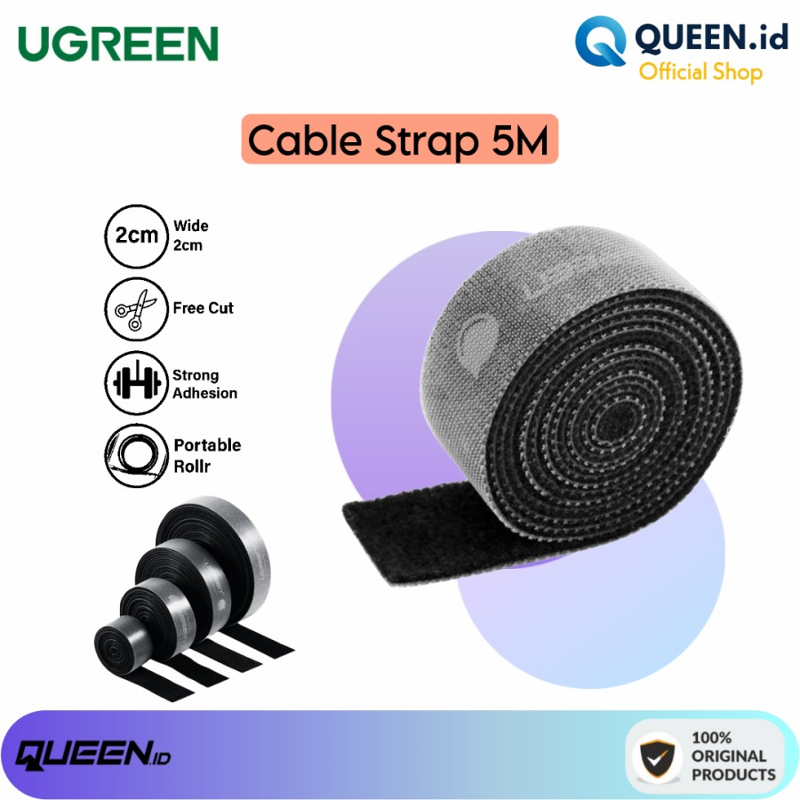 Jual UGREEN Velcro Strap Perekat Kabel Pengikat Ties Cable 5M Organizer