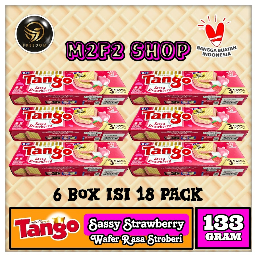 Jual Tango Wafer Sassy Strawberry | Krim Stroberi Susu Box - 133 gr ...