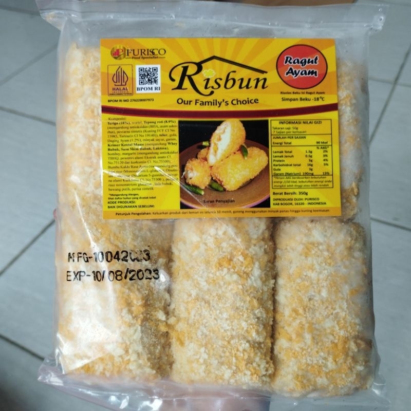 Jual Risol Risbun Risoles Rogout Ayam Rogut Daging Ayam Isi 6 Pcs