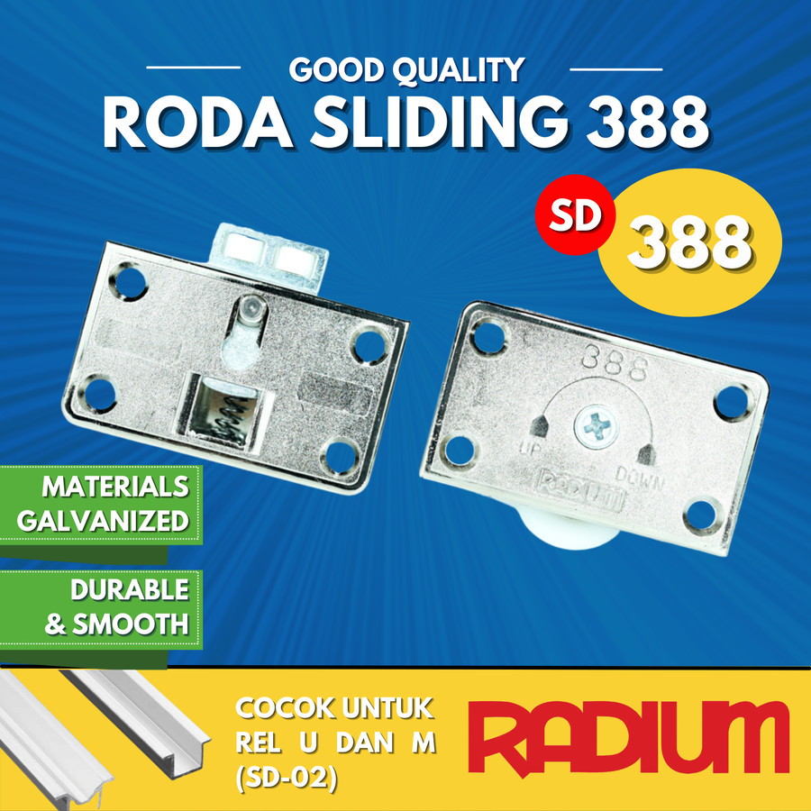 Jual Roda Sliding SD 388 RADIUM Pintu Geser Rel U M SD 12 Lemari ...