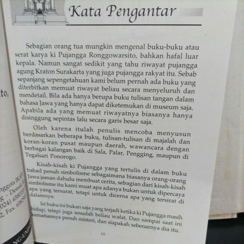 Jual buku ronggo warsito | Shopee Indonesia