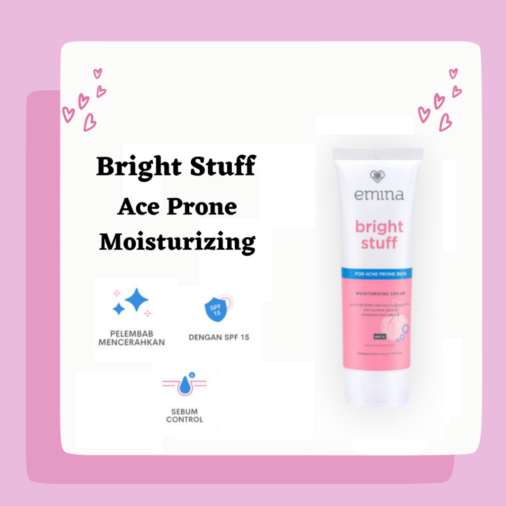 Jual Emina Bright Stuff for Acne Prone Skin Moisturizing Cream 20 ml