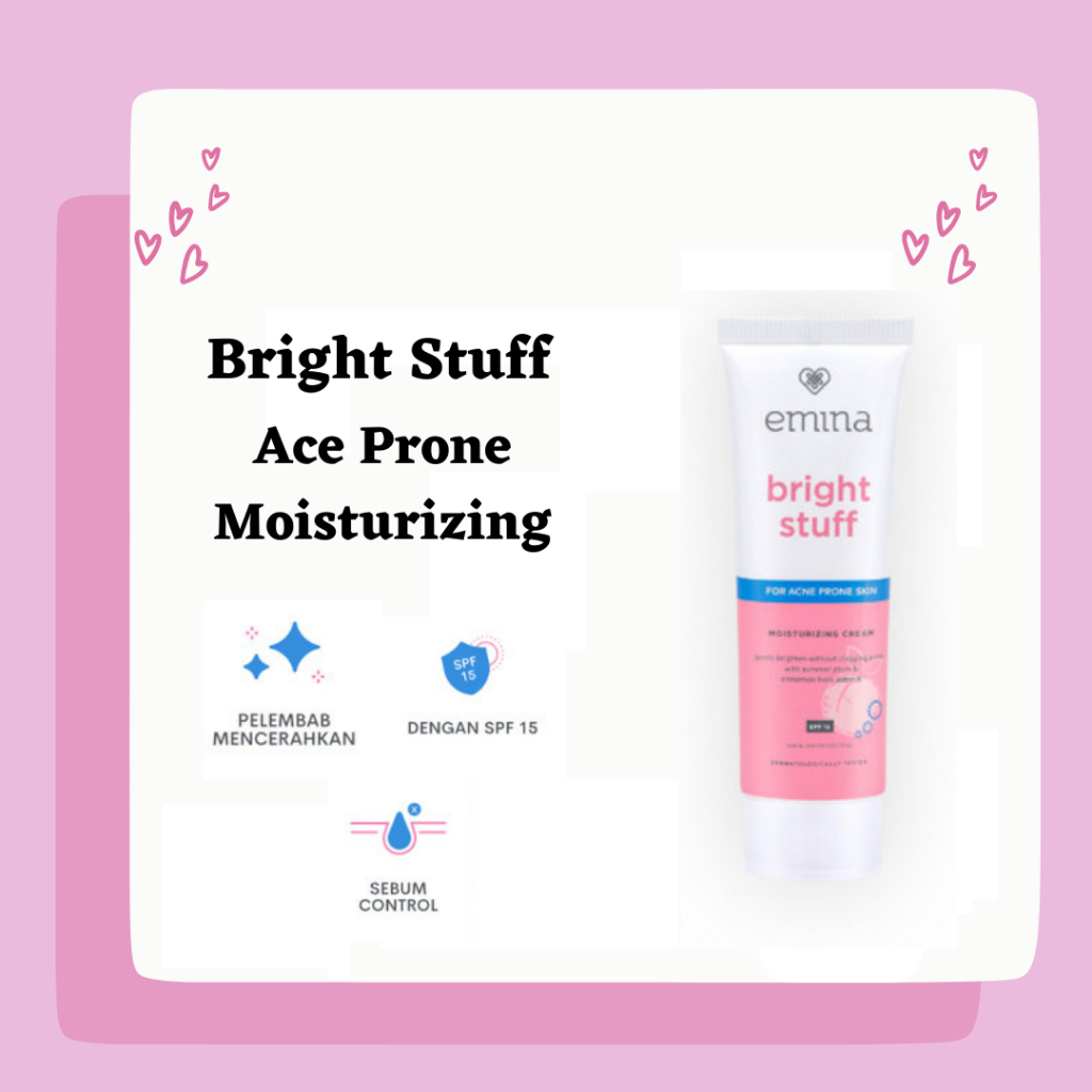 Jual Emina Bright Stuff For Acne Prone Skin Moisturizing Cream Ml