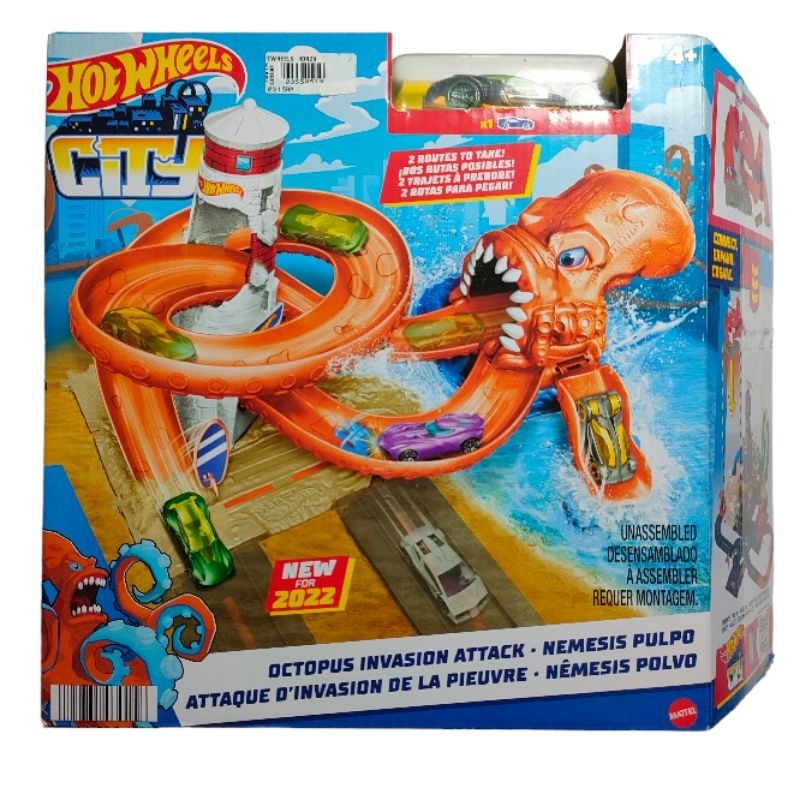 Jual Hot Wheels City Octopus Invasion Attack Playset (ORIGINAL