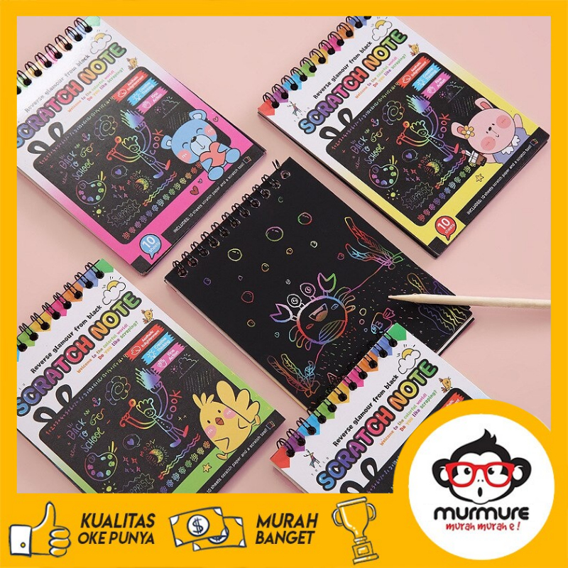 Jual Murmure I New Cover Mini Scratch Note Buku Mini Gores Magic Baru