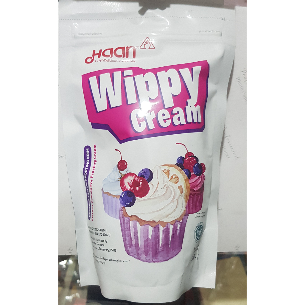 Jual Wippy Cream Pouch 200gram Haan | Shopee Indonesia