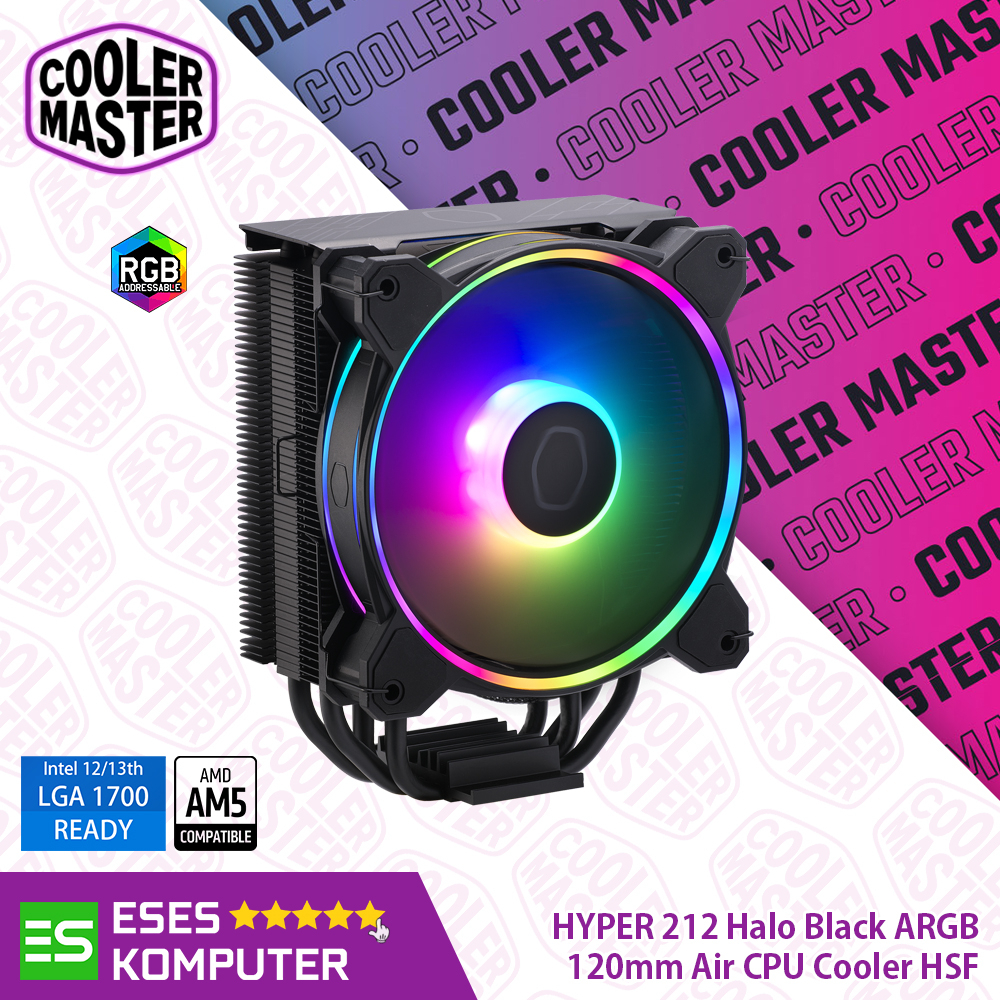 Jual Cooler Master HYPER 212 HALO BLACK ARGB | 120MM AIR CPU Cooler HSF ...